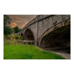 Historic St. Asaph Bridge Over River Elwy Poster