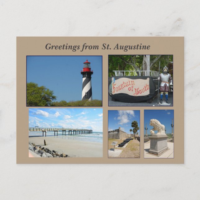 historic st augustine florida usa postcard (Front)