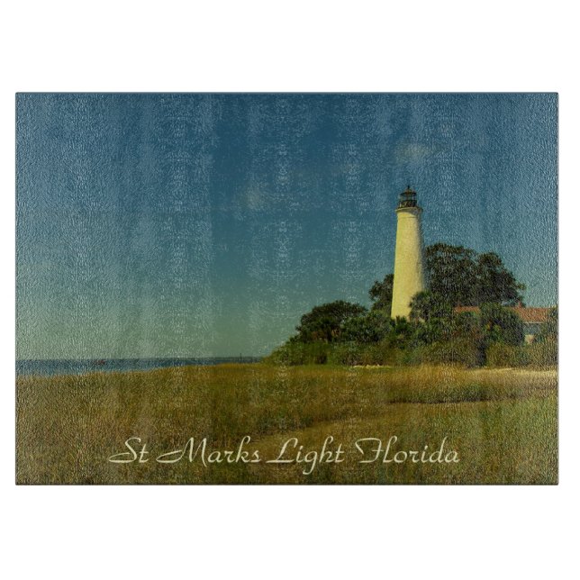 Historic St Mark's Light Florida Cutting Board (Front)