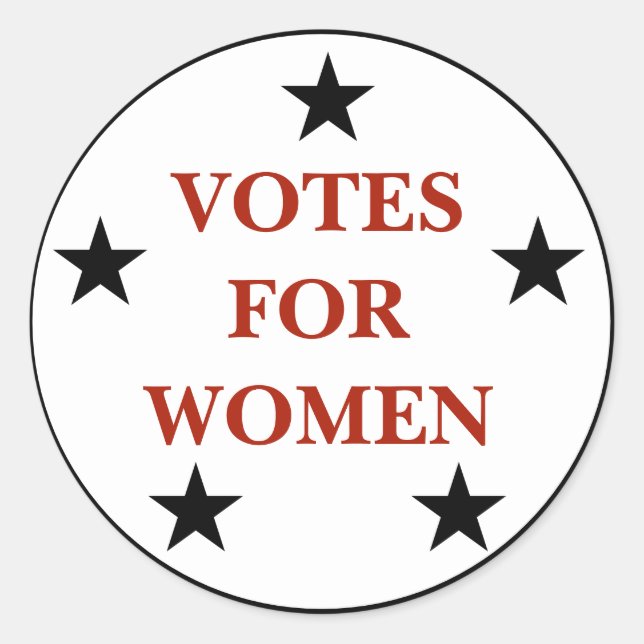 Historic Suffrage Design Votes for Women Classic Round Sticker (Front)