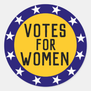 Historic Suffrage Votes for Women 12 Star Classic Round Sticker