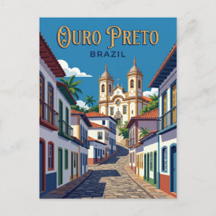 Historic Town of Ouro Preto Brazil Postcard