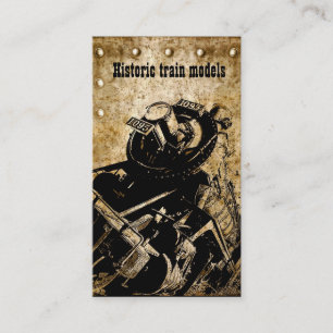 historic train models collector/store business card