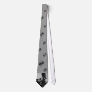 Historic Train Tie, Black and White Tie