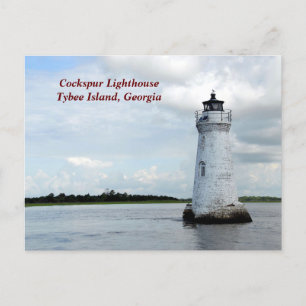 Historic Tybee Island, Georgia Lighthouse Holiday Postcard