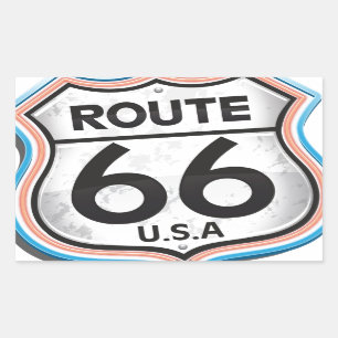 Historic USA Route66 gifts Rectangular Sticker