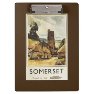 Historic Village Scene British Railway Poster Clipboard