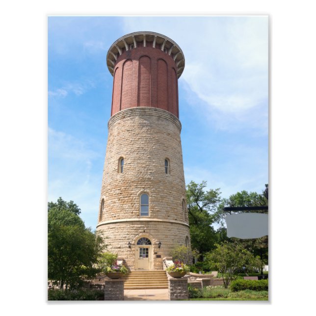 Historic Water Tower in Western Springs Photo Print (Front)