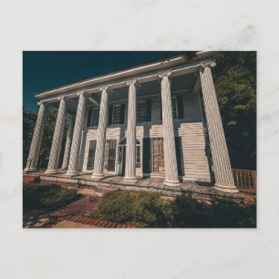 Historic White Southern Home with Tall Columns Postcard