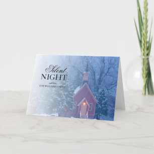 Historic Yosemite Valley Chapel - heavy snowfall Holiday Card