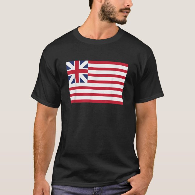 Historical 1776 American Flag Grand Union Flag T S T-Shirt (Front)