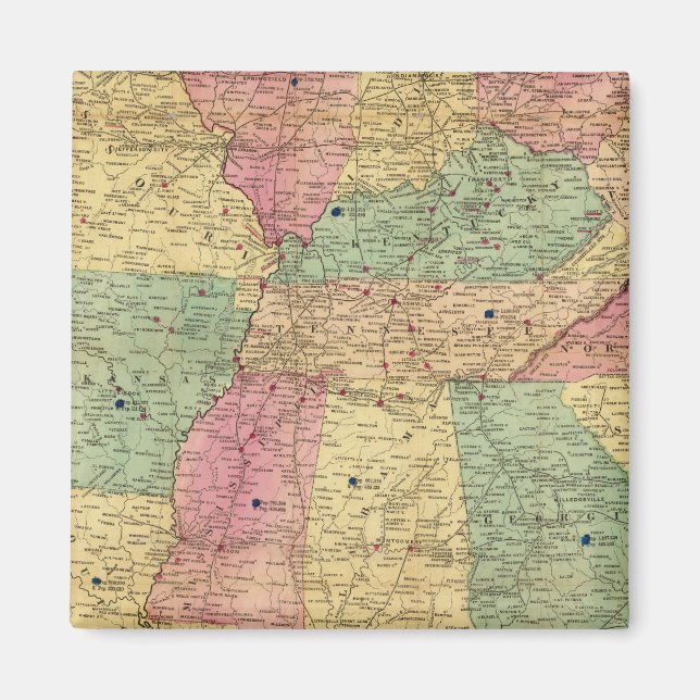 Historical and Military Map of the US Magnet (Front)
