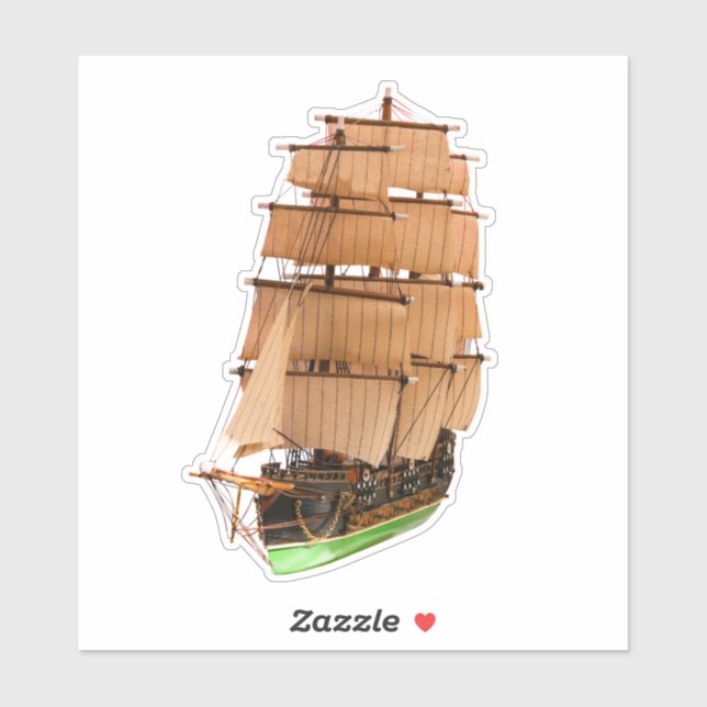 Historical Barque Sailing Ship (Sheet)