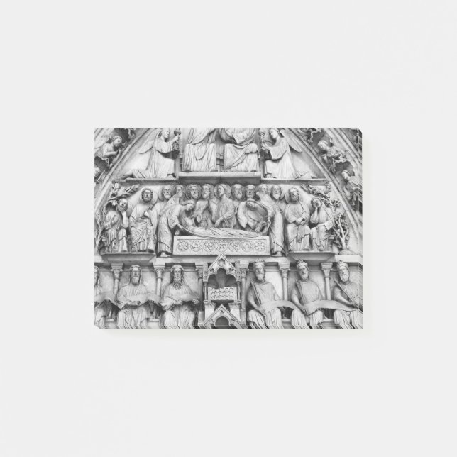 Historical, Christian Sculptures Notre Dame Paris Post-it Notes (Front)