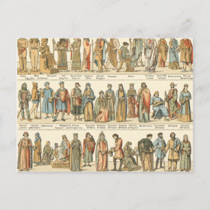 Historical Civil Dress Postcard