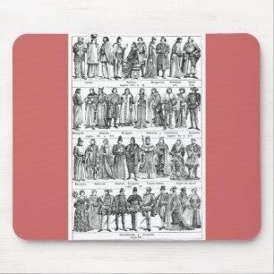 Historical Costumes Mouse Pad