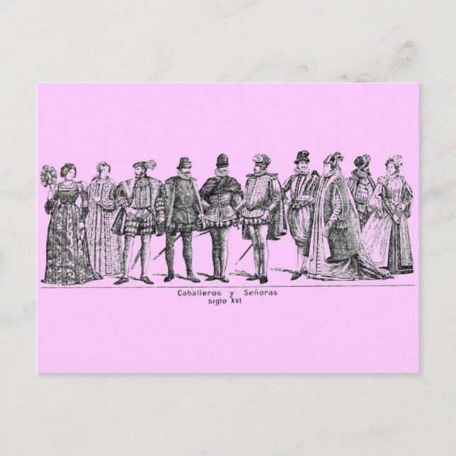 Historical Costumes Postcard (Front)