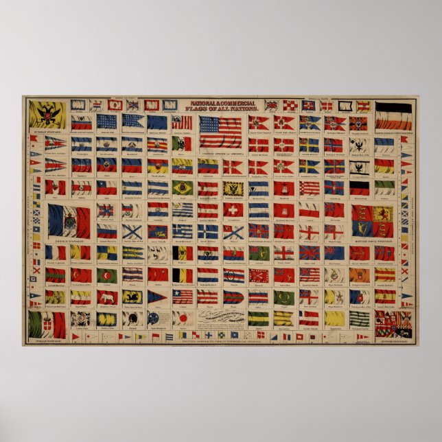 Historical Flags of The World (1869) Poster (Front)
