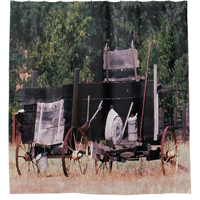 Historical Gold Rush wagon...... Shower Curtain (Front)