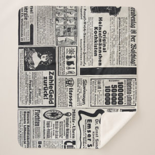 Historical Kiev: 1917 Newspaper Illustration Sherpa Blanket