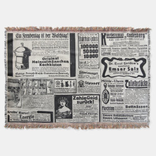 Historical Kiev: 1917 Newspaper Illustration Throw Blanket