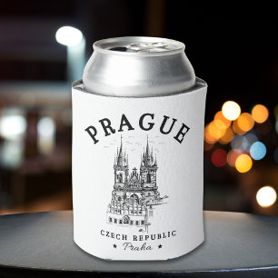 Historical Landscape of Prague, Czech Republic Can Cooler