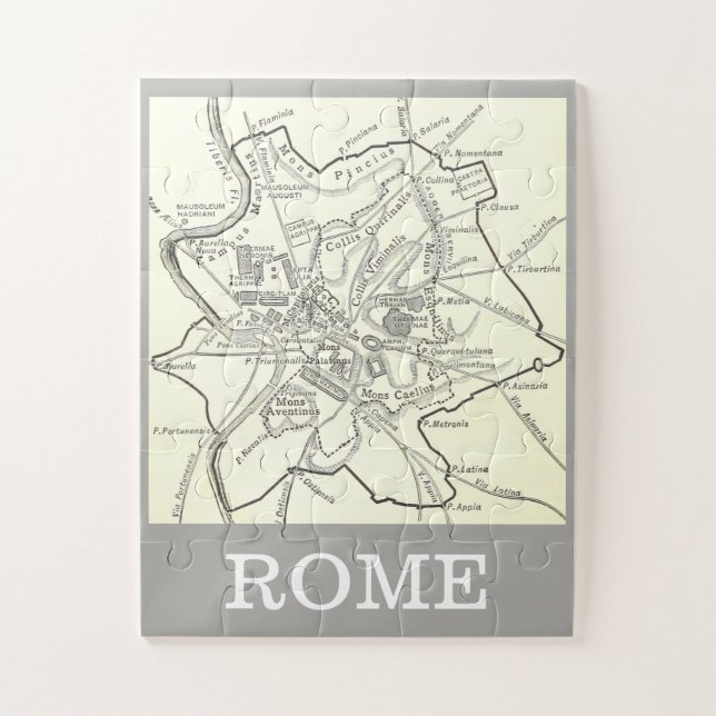 Historical Map of the City of Rome Jigsaw Puzzle (Vertical)