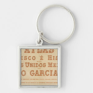 Historical Map Title Page Key Ring