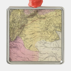 Historical Military Maps of Venezuela Metal Tree Decoration