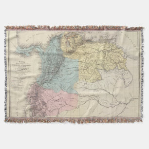 Historical Military Maps of Venezuela Throw Blanket