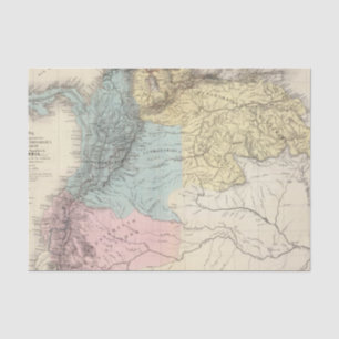 Historical Military Maps of Venezuela Tissue Paper