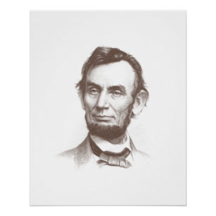 Historical President Abraham Lincoln Portrait Poster