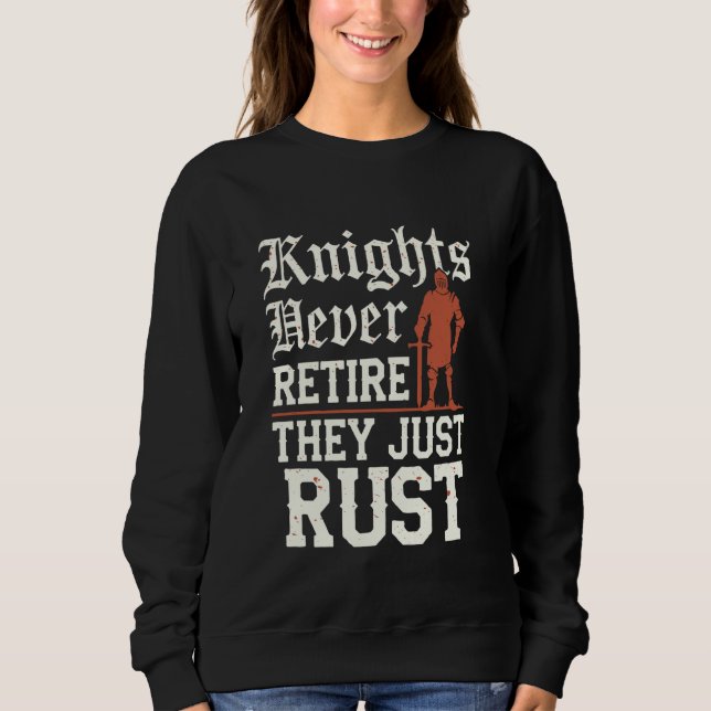 Historical Reenactment Mediaeval Combat Knight Bat Sweatshirt (Front)