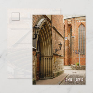 Historical street in Old Riga, Latvia Postcard