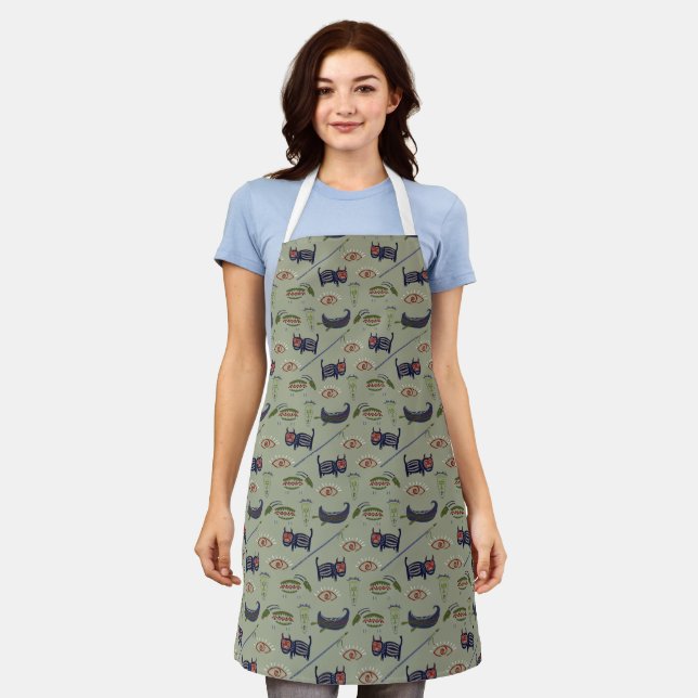 Historical Symbols Abstract Pattern Apron (Worn)