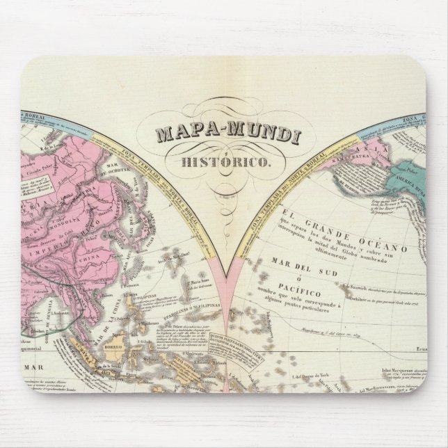 Historical World Map 3 Mouse Pad (Front)