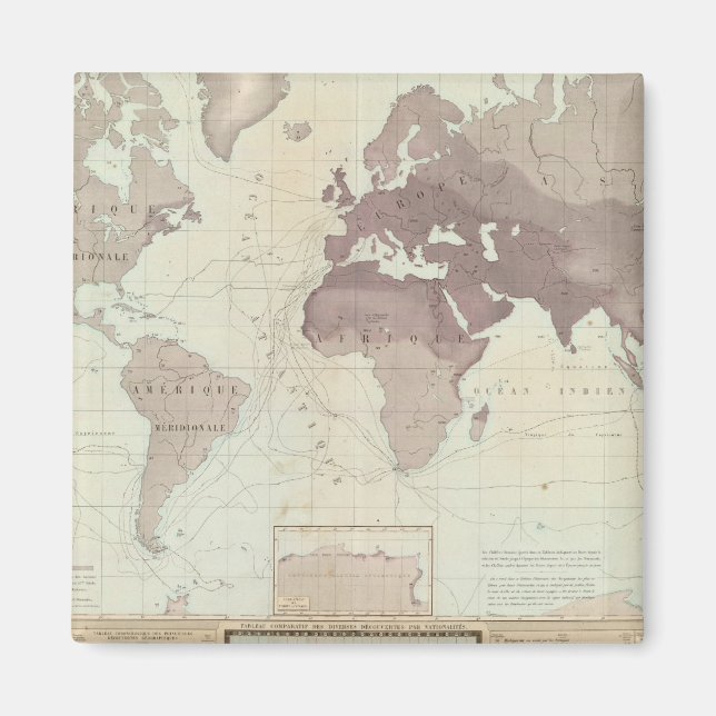 Historical World Map Magnet (Front)