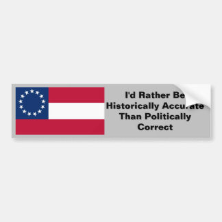 Historically Accurate Confederate 1st National CSA Bumper Sticker