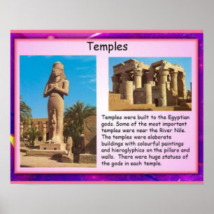 History, Ancient Egypt Temples Poster