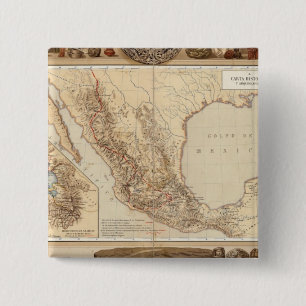 History and Architecture of Mexico 15 Cm Square Badge