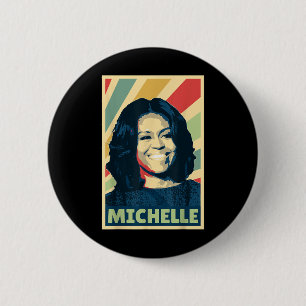 History And Politics Store Michelle Obama Vintage 6 Cm Round Badge