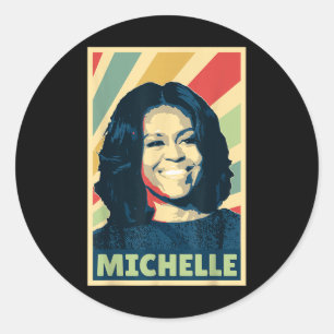 History And Politics Store Michelle Obama Vintage Classic Round Sticker