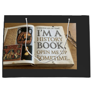History Book opening Large Gift Bag