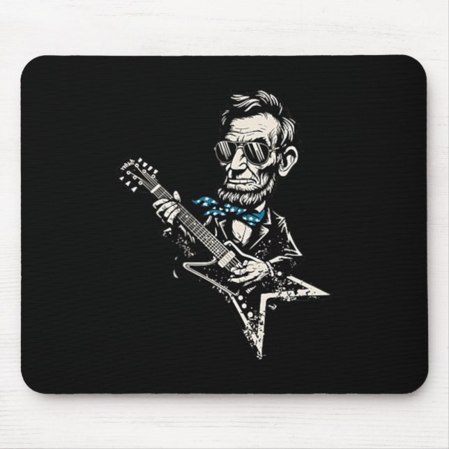 History Comic President Abraham Lincoln Playing Mouse Pad (Front)