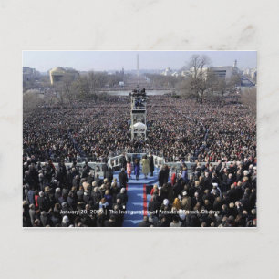 HISTORY: Crowd at Obama's Inauguration Postcard