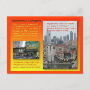History, History, Immigrants to Singapore Postcard