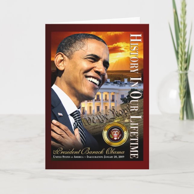 History In Our Lifetime (sunset white house) Card (Front)