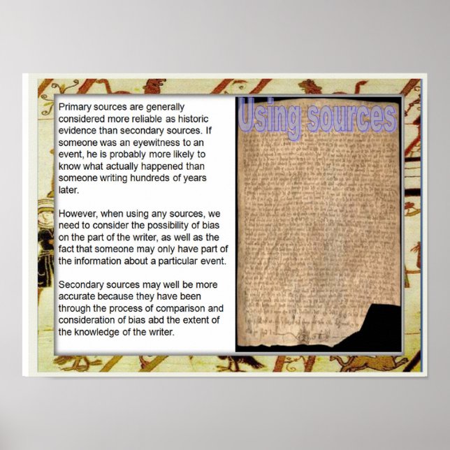 History, mediaeval, Using sources Poster (Front)