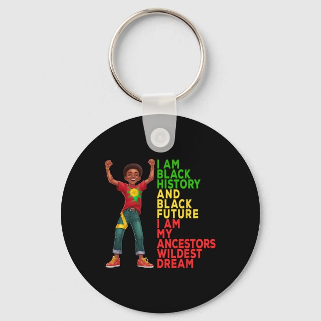 History Month Juneteenth Independence Day Kid Boy  Key Ring (Front)