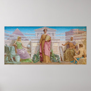 History, mosaic by Frederick Dielman Poster